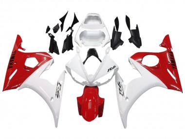 Mejores Carenados Moto Yamaha YZF R6 2003-2004 - Blanco Rojo