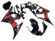 Mejores Carenado Moto Yamaha YZF R6 2003-2004 - Negro Brillante Rojo