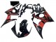 Mejores Carenado Moto Yamaha YZF R6 2003-2004 - Negro Brillante Rojo
