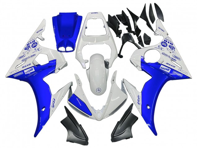 Mejores Carenados Moto Yamaha YZF R6 2003-2004 - Blanco Azul GYTR
