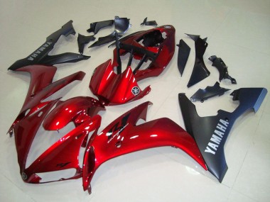 Mejores Carenado Moto Yamaha YZF R1 2004-2006 - Rojo Negro Mate
