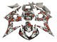 Mejores Carenados Moto Yamaha YZF R6 2003-2004 - Negro Rojo Gris Camouflage