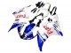Mejores Carenados Moto Yamaha YZF 600 R6 2005 - Blanco Azul Dunlop Fiat Motul