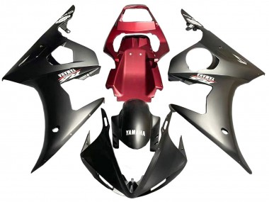 Mejores Carenado Moto Yamaha YZF 600 R6 2005 - Negro Mate Rojo