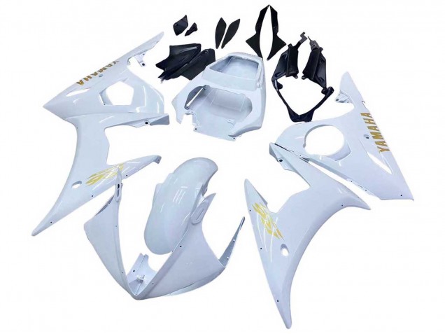 Mejores Carenados Moto Yamaha YZF 600 R6 2005 - Blanco Oro