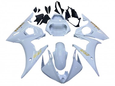 Mejores Carenados Moto Yamaha YZF 600 R6 2005 - Blanco Oro
