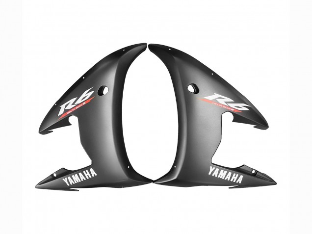 Mejores Carenados Moto Yamaha YZF 600 R6 2005 - Negro Mate Negro Brillante Gris Rojo