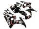Mejores Carenados Moto Yamaha YZF 600 R6 2005 - Negro Brillante Blanco Lucky Strike Motul