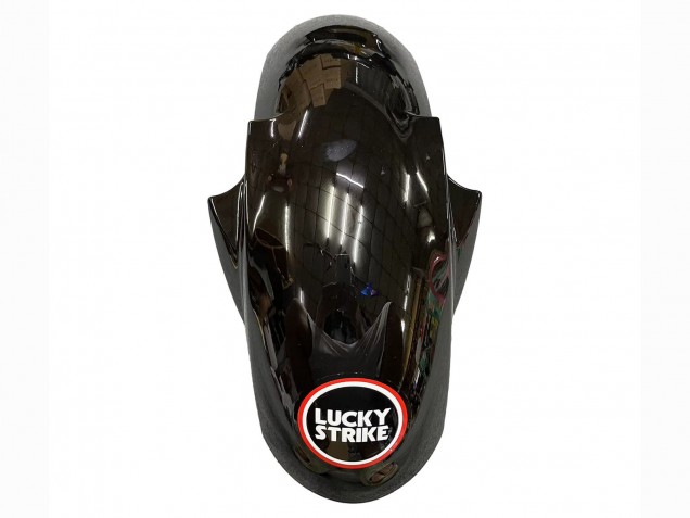 Mejores Carenados Moto Yamaha YZF 600 R6 2005 - Negro Brillante Blanco Lucky Strike Motul