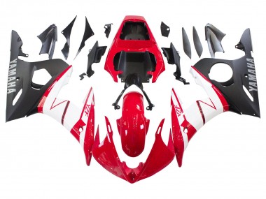 Mejores Carenados Moto Yamaha YZF 600 R6 2005 - Rojo Blanco Negro Mate