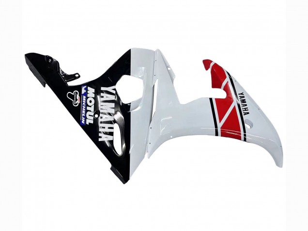 Mejores Carenados Moto Yamaha YZF 600 R6 2005 - Blanco Negro Rojo Motul