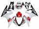 Mejores Carenados Moto Yamaha YZF 600 R6 2005 - Blanco Negro Rojo Motul
