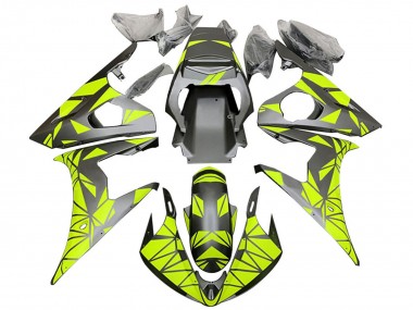 Mejores Carenados Moto Yamaha YZF 600 R6 2005 - Negro Mate Neon Verde