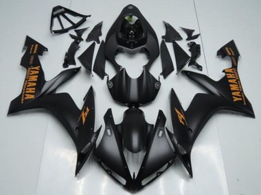 Mejores Carenados Moto Yamaha YZF R1 2004-2006 - Negro Mate Naranja