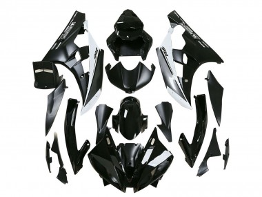 Mejores Carenados Moto Yamaha YZF 600 R6 2006-2007 - Negro Brillante Negro Mate Blanco Motul Michelin