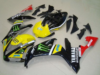 Mejores Carenados Moto Yamaha YZF R1 2004-2006 - Amarillo Blanco Negro Rojo Verde Monstruo Rojo Blanco Motul