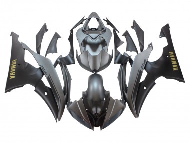 Mejores Carenados Moto Yamaha YZF 600 R6 2008-2016 - Gris Negro Mate Oro Calcomanías