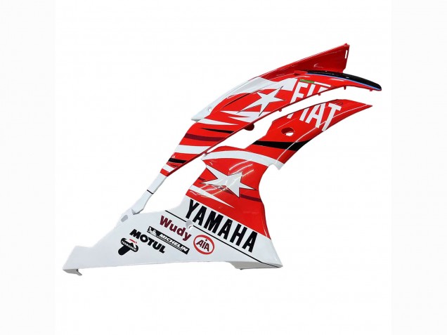 Mejores Carenados Moto Yamaha YZF 600 R6 2008-2016 - Blanco Rojo Negro Fiat Acer