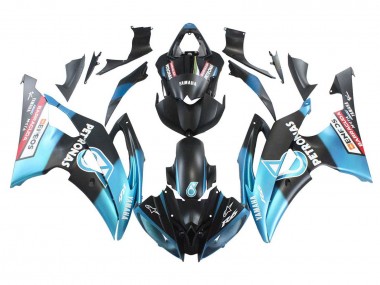 Mejores Carenados Moto Yamaha YZF 600 R6 2008-2016 - Azul Claro Negro Mate Petronas ENEOS