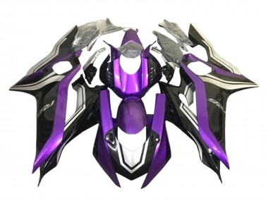 Mejores Carenados Moto Yamaha YZF 600 R6 2017-2023 - Plata Púrpura Negro Brillante