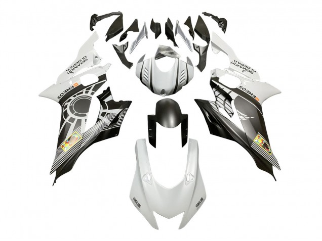 Mejores Carenados Moto Yamaha YZF 600 R6 2017-2025 - Blanco Gris Negro Mate ENEOS Semakin Didepan