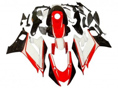 Mejores Carenados Moto Yamaha YZF 600 R6 2017-2023 - Blanco Rojo Negro Brillante