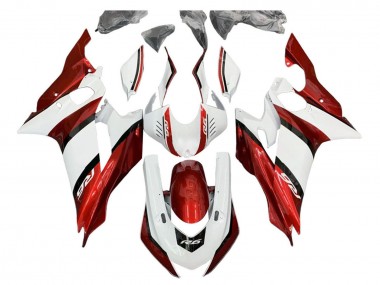 Mejores Kits Carenado Moto Yamaha YZF 600 R6 2017-2023 - Blanco Rojo Negro