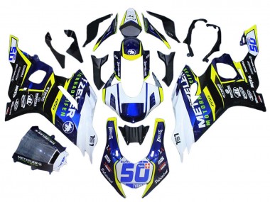 Mejores Carenados Moto Yamaha YZF 600 R6 2017-2023 - Blanco Amarillo Azul