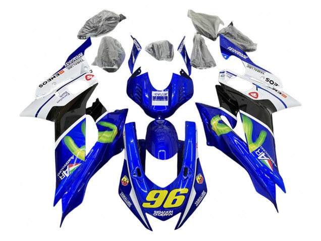 Mejores Carenados Moto Yamaha YZF 600 R6 2017-2025 - Blanco Azul Negro Verde MoviStar Semakin Didepan