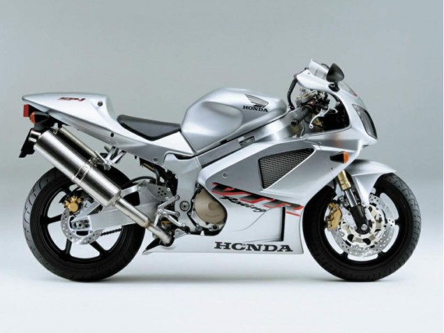 Mejores Carenados Moto Honda VTR1000 2000-2006 - Plata Blanco Carrera
