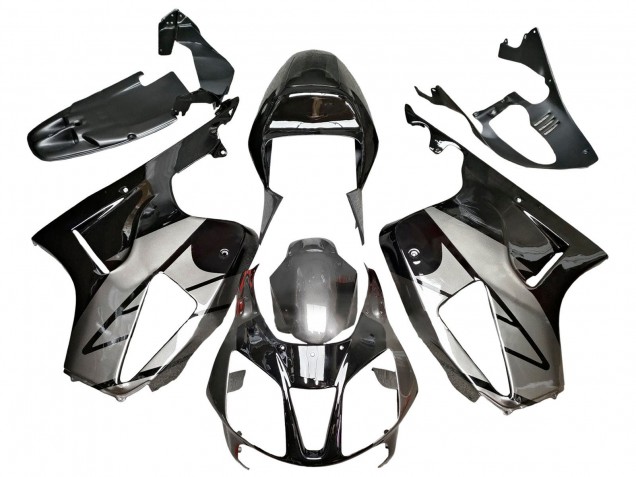 Mejores Carenados Moto Honda VTR1000 2000-2006 - Plata Negro Brillante