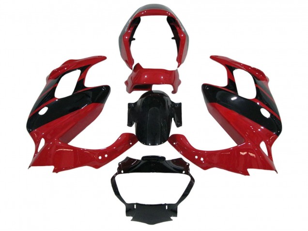 Mejores Carenados Moto Honda VTR1000F 1997-2005 - Rojo Negro Brillante