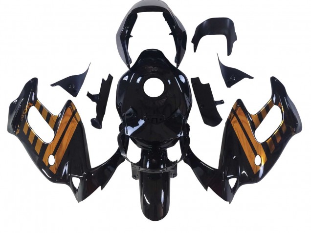 Mejores Carenados Moto Honda VTR1000F 1997-2005 - Negro Brillante Oro