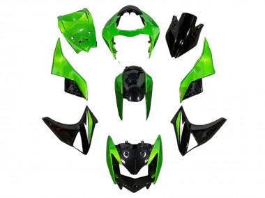 Mejores Carenados Moto Kawasaki Z1000 2003-2006 - Verde Negro Brillante