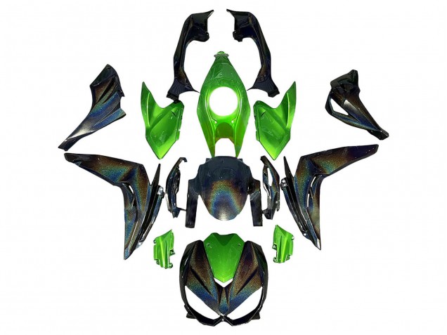Mejores Carenados Moto Kawasaki Z1000 2014-2019 - Verde Arcoíris