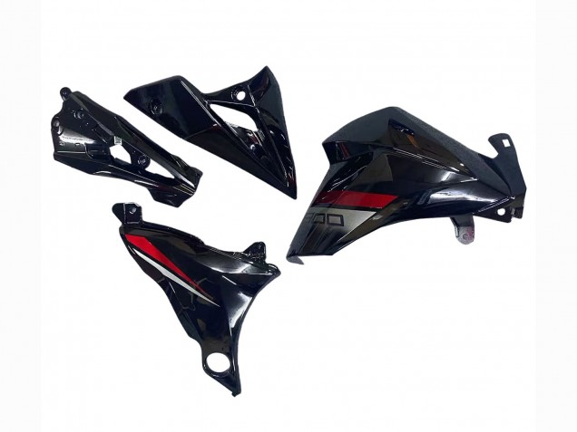 Mejores Carenados Moto Kawasaki Z800 2013-2018 - Negro Brillante Rojo