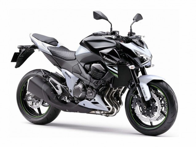 Mejores Carenados Moto Kawasaki Z800 2013-2018 - Blanco Negro Brillante Verde