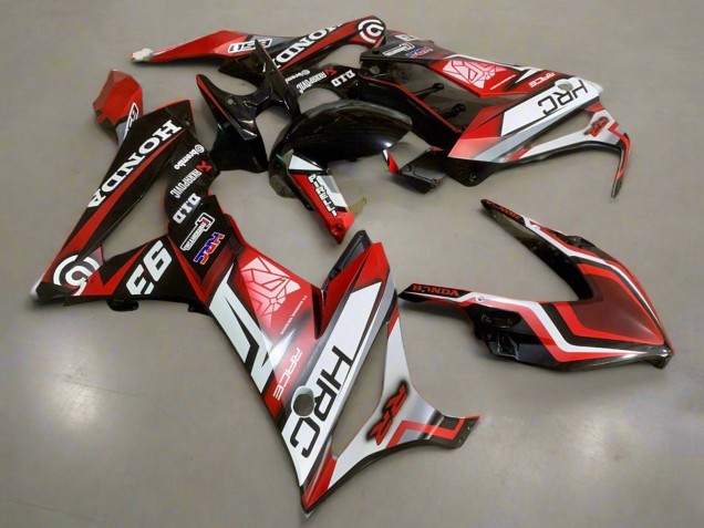 Mejores Carenados Moto Honda CBR650R 2021-2023 - Blanco Rojo Negro Brillante HRC