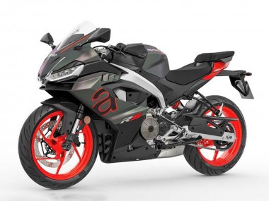 Mejores Carenados Moto Aprilia RS457 2024-2025 - Negro Mate Gris Rojo