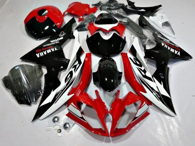 Mejores Carenados Moto Yamaha YZF 600 R6 2008-2016 - Blanco Rojo Negro Brillante Motul Michelin