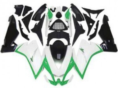 Mejores Carenados Moto Aprilia RSV4 1000 2009-2015 - Blanco Verde Negro