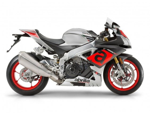 Mejores Carenados Moto Aprilia RSV4 1000 2009-2015 - Plata Rojo Negro