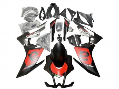 Mejores Carenados Moto Aprilia RSV4 1000 2009-2015 - Negro Mate Rojo Blanco