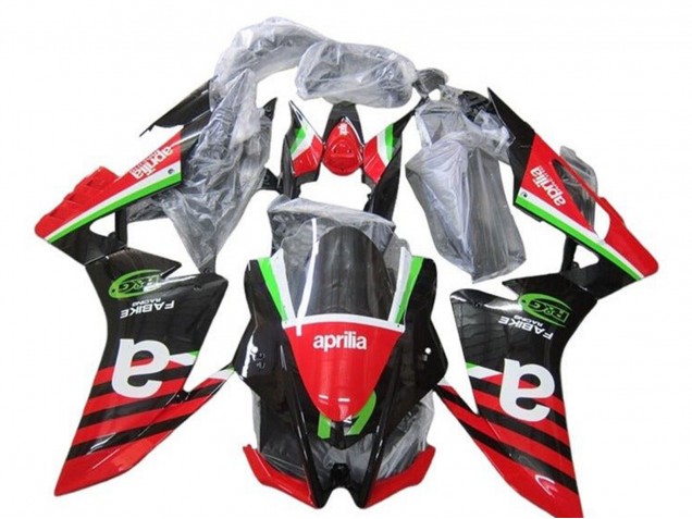 Mejores Carenados Moto Aprilia RSV4 1000 2009-2015 - Rojo Verde Negro Raya