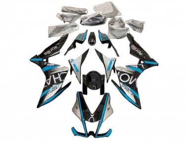 Mejores Carenados Moto Aprilia RSV4 1000 2009-2015 - Plata Negro Azul