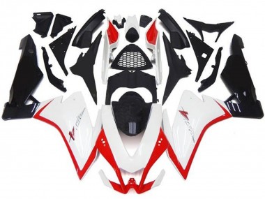 Mejores Carenados Moto Aprilia RSV4 1000 2009-2015 - Blanco Rojo Negro