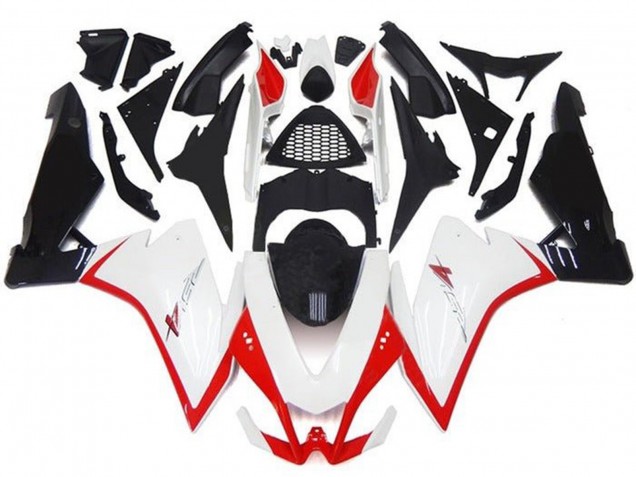 Mejores Carenados Moto Aprilia RSV4 1000 2009-2015 - Blanco Rojo Negro