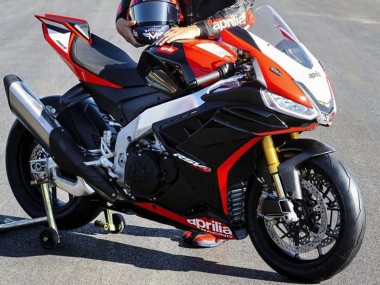 Mejores Carenados Moto Aprilia RSV4 1100 2021-2024 - Negro Rojo Blanco