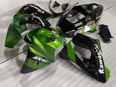 Mejores Carenados Moto Kawasaki ZX9R 2002-2003 - Verde Negro Elf