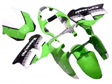 Mejores Carenados Moto Kawasaki ZX9R 2002-2003 - Verde Blanco Negro